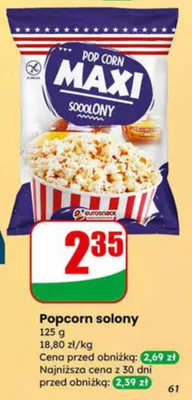 Popcorn solony promocja w Dino