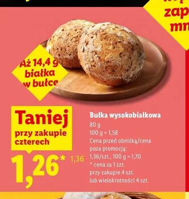 Bułka wysokobiałkowa promocja w Lidl