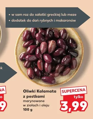 Oliwki Kalamata z pestkami marynowane w ziołach i oleju promocja w Kaufland