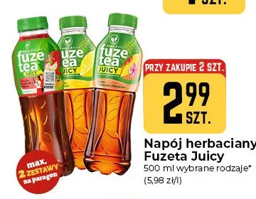Napój herbaciany Fuze Tea Juicy brzoskwinia hibiskus promocja w Społem Częstochowa