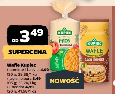 Wafle Kupiec pomidor i bazylia promocja w Netto