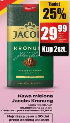 Kawa mielona Jacobs Kronung promocja w Supeco