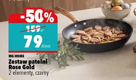 Zestaw patelni Rose Gold promocja w Biedronka