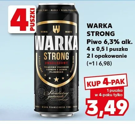 Piwo Strong promocja w Kaufland