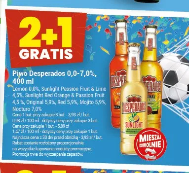 Piwo bezalkoholowe Desperados Lemon promocja w Twój Market