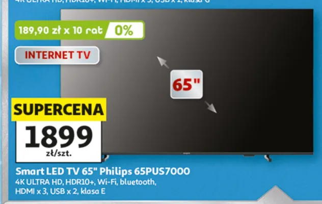 Telewizor Philips 65" promocja w Auchan
