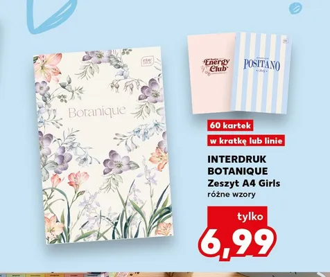 Zeszyt A4 Girls Interdruk Botanique 60 kartek w kratkę promocja w Kaufland