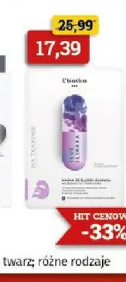 Maseczki / płatki / plasterki na twarz, różne rodzaje L'biotica promocja w Drogeria Kosmyk