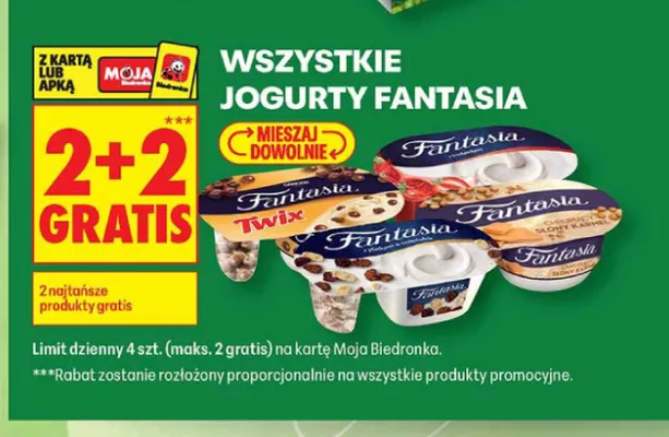 Jogurty Fantasia promocja w Biedronka