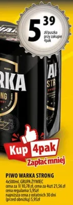 Piwo Warka Strong promocja w Arhelan