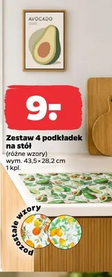 Zestaw 4 podkładek na stół promocja w Netto