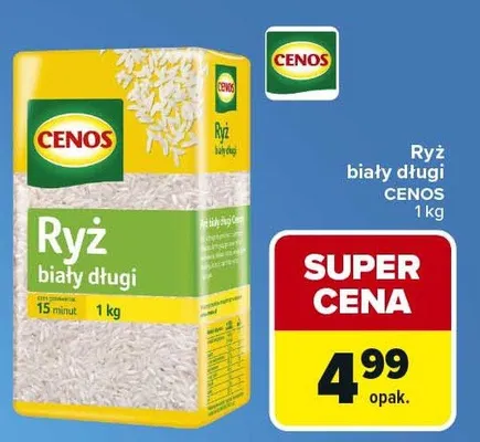 Ryż biały długi Cenos promocja w Carrefour