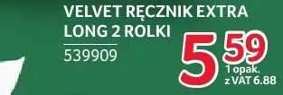 Ręcznik papierowy Velvet Extra Long 2 rolki promocja w Selgros