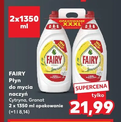 Płyn do mycia naczyń Fairy Cytryna 2-pak promocja w Kaufland