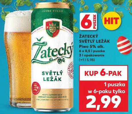 Piwo Světlý Ležák 5% alk. promocja w Kaufland