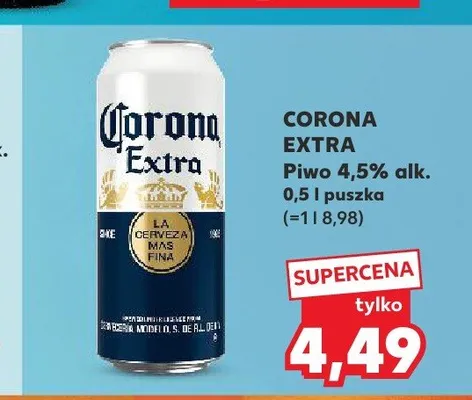 Piwo Corona Extra promocja w Kaufland