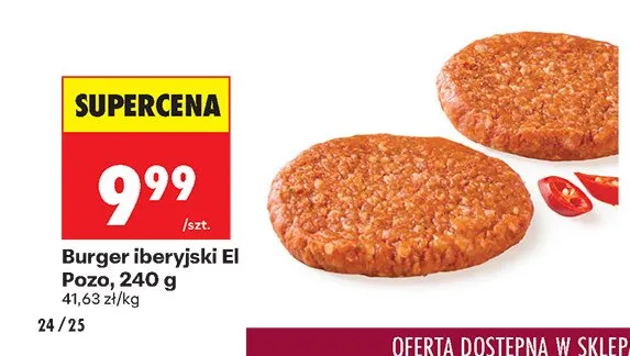 Burger iberyjski El Pozo promocja w Biedronka