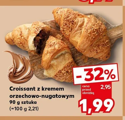 Croissant z kremem orzechowo-nugatowym promocja w Kaufland