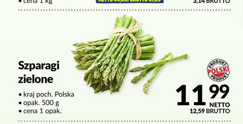Szparagi zielone polskie promocja w Makro