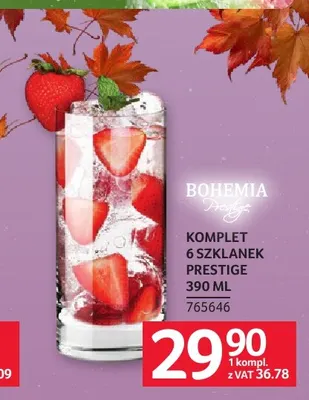 Komplet 6 szklanek Prestige Bohemia promocja w Selgros