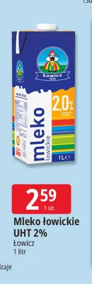 Mleko UHT łowickie Łowicz 2% promocja w Leclerc