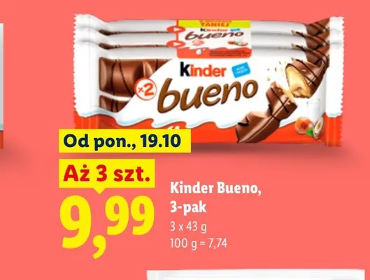 Kinder Bueno 3-pak promocja w Lidl