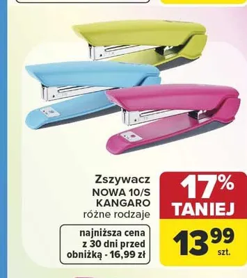 Zszywacz Kangaro Nowa 10/S promocja w Carrefour