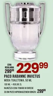 Woda toaletowa, paco rabanne invictus, 50ml promocja w Drogerie Natura