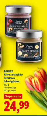 Krem z orzechów nerkowca lub migdałów różne rodzaje promocja w Lidl