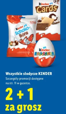 Wszystkie słodycze Kinder promocja w Lidl