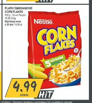 Płatki śniadaniowe Nestlé Corn Flakes promocja w Słoneczko