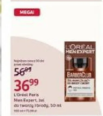 Żel do twarzy i brody L'Oreal Paris Men Expert Barber Club promocja w Rossmann