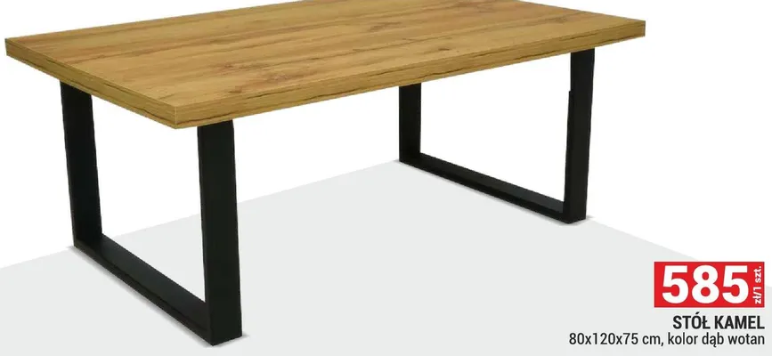 Stół Kamel 80x120x75cm kolor dąb wotan promocja w Merkury Market