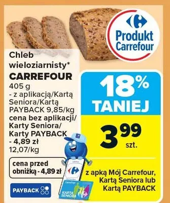 Chleb wieloziarnisty promocja w Carrefour Market