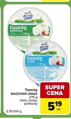 Twaróg Mazurski Smak półtłusty promocja w Carrefour Express