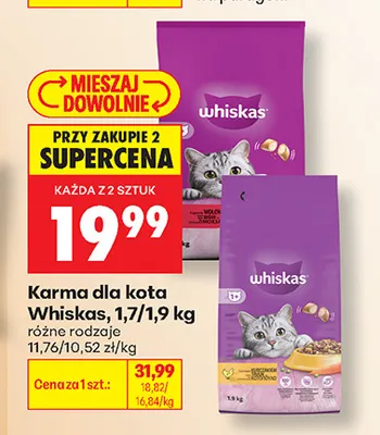 Karma dla kota Whiskas promocja w Biedronka