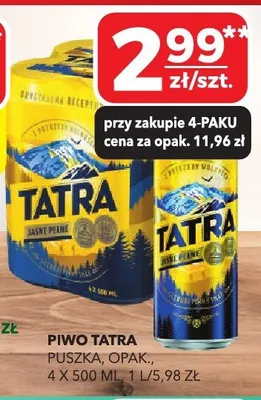 Piwo puszka, opak. promocja w Top Market