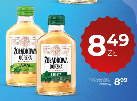 Likier Żołądkowa Gorzka Rześka Limonka z Miętą promocja w Duży Ben