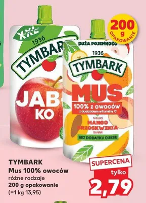 Mus 100% owoców różne rodzaje promocja w Kaufland