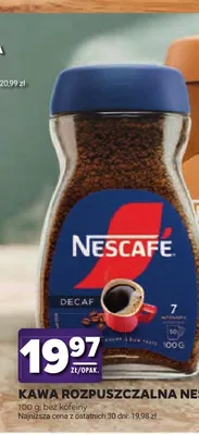 Kawa rozpuszczalna Nescafé Bez Kofeiny promocja w Stokrotka