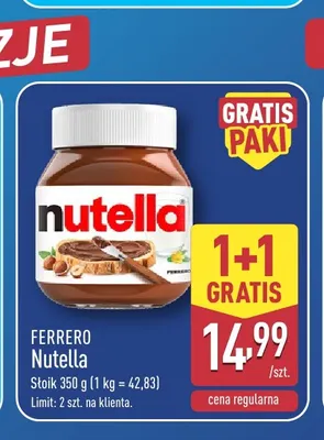 Krem Nutella Ferrero promocja w Aldi