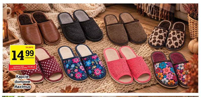 Kapcie domowe Maximus promocja w Gram Market