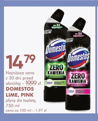Płyn do toalety Domestos Zero Kamienia Lime promocja w Super-Pharm
