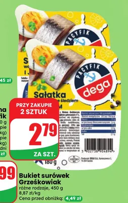 Sałatka warzywna ze śledziem Pacyfik promocja w Dino