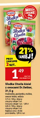 Kisiel z owocami Słodka Chwila truskawka Dr. Oetker promocja w Twój Market