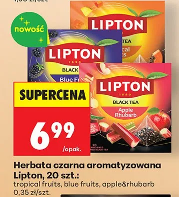 Herbata czarna aromatyzowana apple&rhubarb promocja w Biedronka