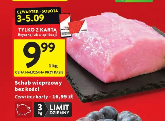 Schab wieprzowy bez kości promocja w Intermarche