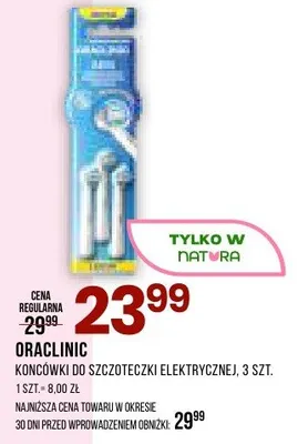 Końcówki do szczoteczki elektrycznej promocja w Drogerie Natura