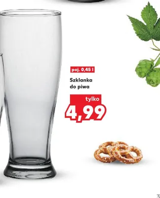 Szklanka do piwa 0,45 l promocja w Kaufland