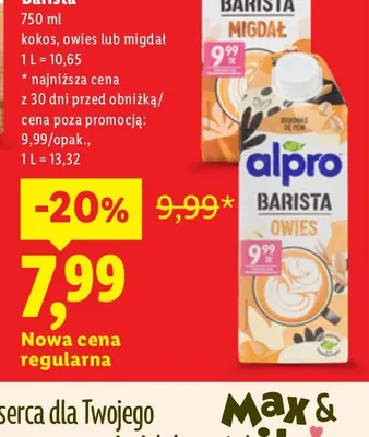 Napój roślinny Alpro Barista Kokos promocja w Lidl